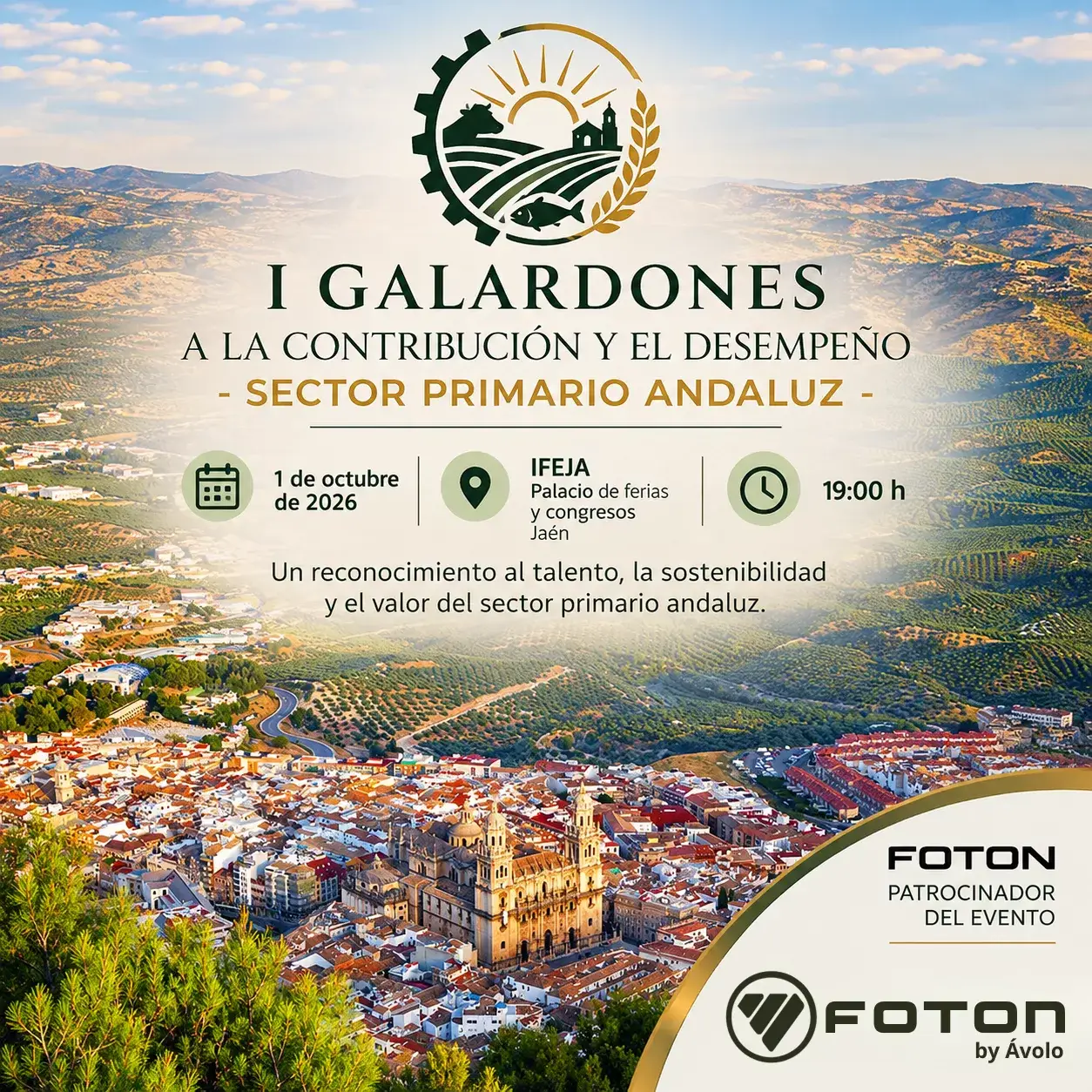 FOTON patrocinador de los I Galardones a la Contribución y el Desempeño del Sector Primario Andaluz en Jaén